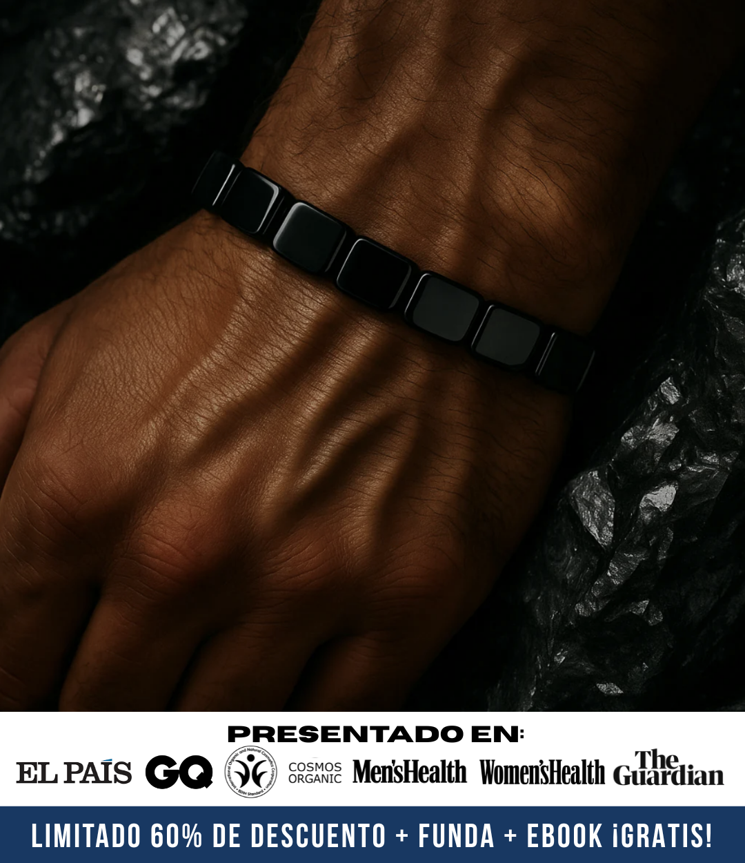 Brazalete de Hematita Hemax® — El Aliado del Rendimiento Masculino
